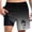Black, variant on Mens Swim Trunks with Compression Liner Elastic Waist Slim Fit Beach Shorts with Pockets Summer Swimming Clothing Black Size L
