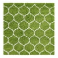 thumbnail image 3 of Unique Loom Trellis Shag Collection Area Rug - Ruby (5' 3" Square Green/Ivory), 3 of 12