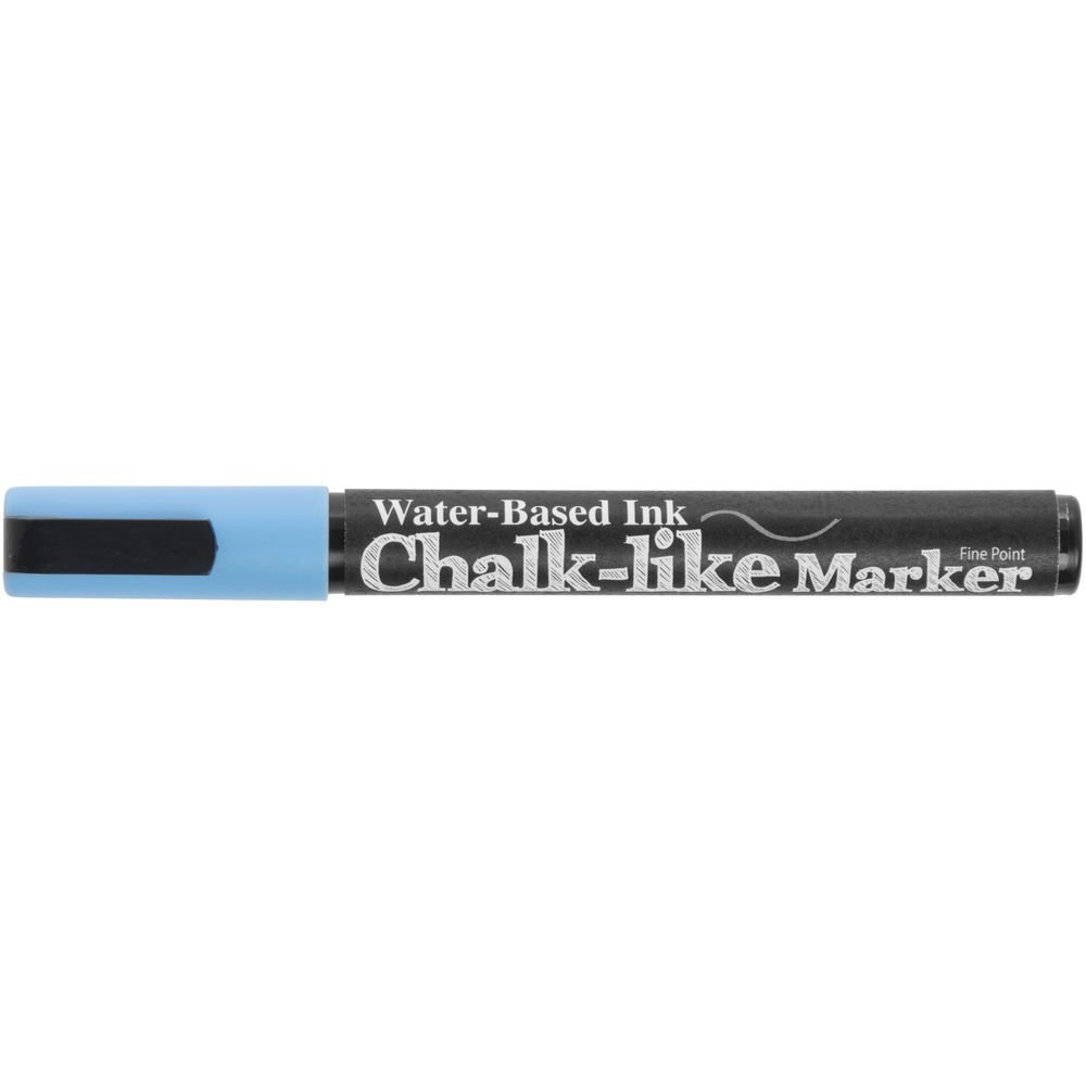 HUBERT® Chalk-Like Marker Light Blue Fine Point