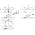 thumbnail image 2 of Balatas Delanteras marca brembo para Volkswagen Jetta TDI 2011-2018, 2 of 5