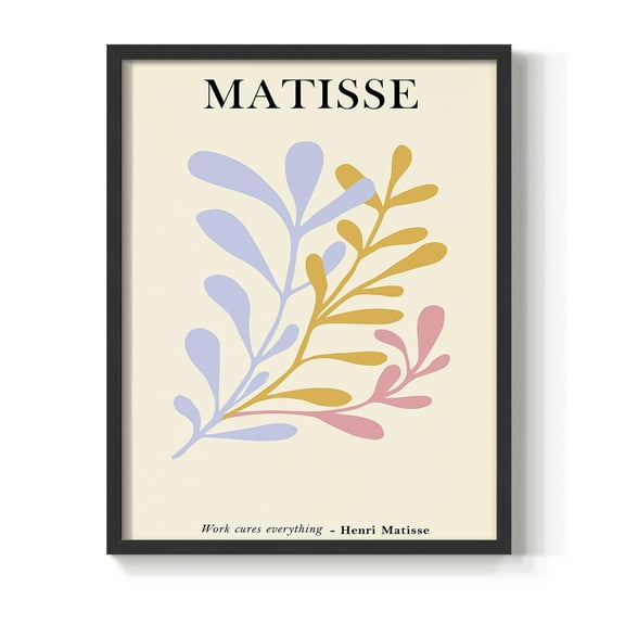 Matisse CDLXXXI in Black Solid Wood Framed Print No Nail Hanging