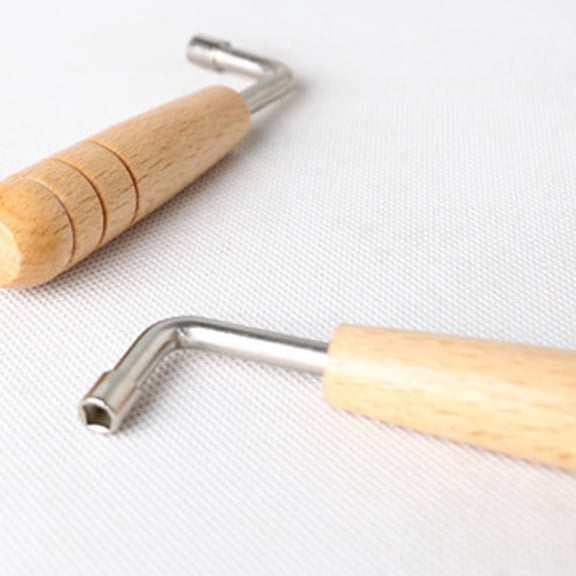 Luxshiny 2Pcs Handheld Lyre Harp Wrench Silver Durable Rust Proof Instrument Accessory