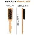 thumbnail image 2 of 1 Pc Boar Bristle Slick Back Hair Brush - Smooths Flyaways, Tames Frizz - Soft Smoothing Hairbrush to Create a Sleeks Ponytails, Buns & Styling Edges - Teasing Brush for Women & Men, 8.86 Inch, Khaki, 2 of 4