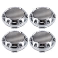 thumbnail image 1 of 64 mm de diámetro, 4 clips, cubiertas de tapas de cubo de rueda para neumático de coche, patrón de fibra de carbono, tono plateado, paquete de 4, 1 of 1