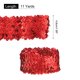 thumbnail image 2 of Cinta Elástica de Lentejuelas de 2 Pulgadas, 11 Yardas, Tira Plana de Lentejuelas de 5 Filas, para Manualidades, Costura de Flecos de Lentejuelas, Rojo, 2 of 5