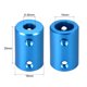 thumbnail image 3 of Acoplamiento de eje de ofertas únicas de 10 mm a 10 mm Bore L25xD16 Conector rígido de rueda de motor azul 2 Pcs azul 6.35 mm a 10 mm, 3 of 3