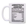 thumbnail image 2 of ThisWear Secretary Mug Set Administrative Assistant Nutritional Facts Coffee Cups 2 Pack Mugs Cups White, 2 of 4