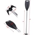 thumbnail image 2 of Pactrade Marine Boat Kayak Raft Paddle & Hook 4 ft Anodized Aluminum Shaft Black Plastic Blade, 2 of 8