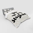 thumbnail image 3 of Ambesonne White Bedding Set 3 Pcs, Brown Droplets Romance, Twin XL, White Yellow, 3 of 3