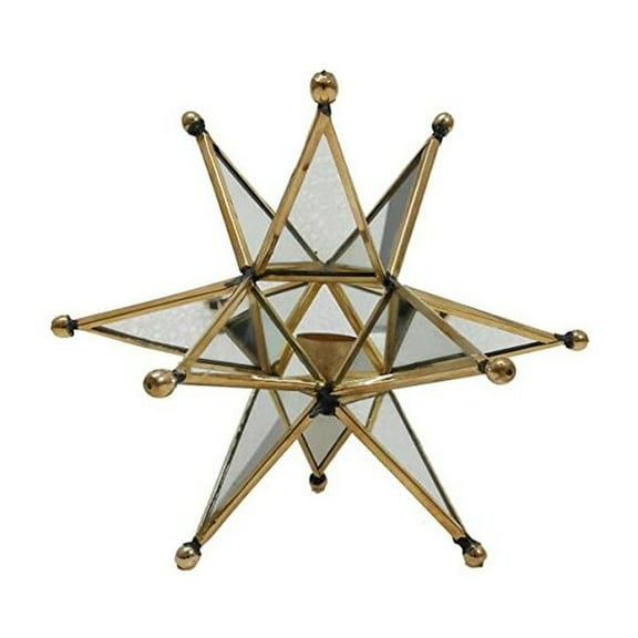 A&B Home Star Golden Candle Holder-Color:Brass,Style:Urban Industrial