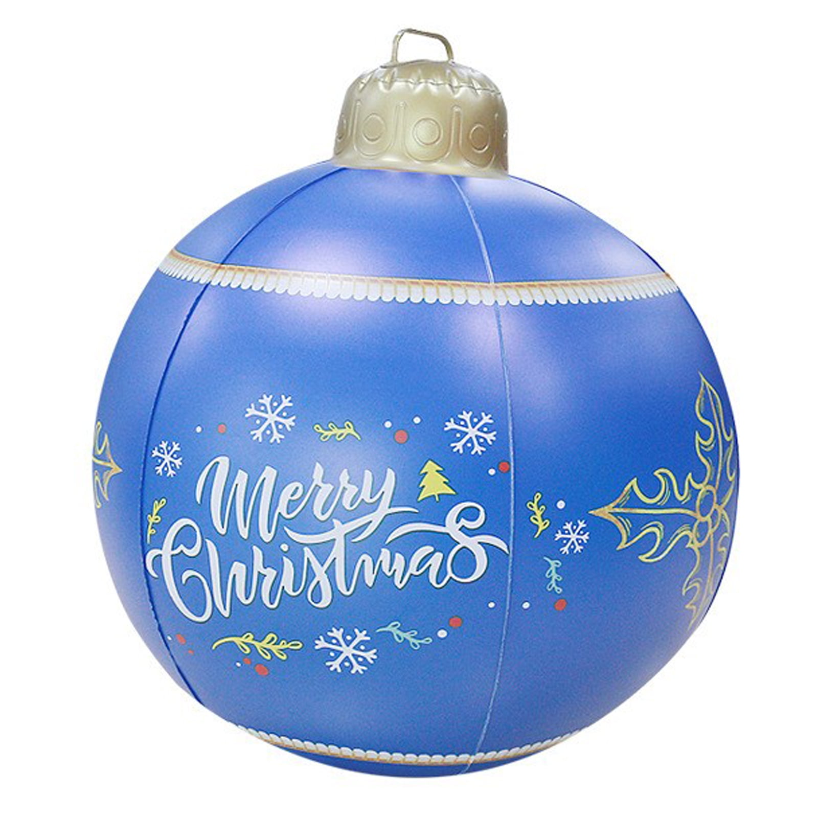 Light Up PVC Inflatable Christmas Ball with Large Weight Stand Firmly