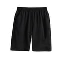 thumbnail image 2 of Liyamei Boys Athletic Shorts with Pockets for Summer Sports and Running Size 4-14,Black, 2 of 6
