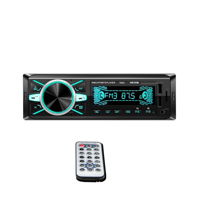 Car Radio 1DIN Bluetooth FM Audio Player Stereo Music Call Handsfree Car MP3 Player With Steering Wheel Remote Control AUX 2 USB ,Easy to Install