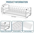 thumbnail image 2 of Kitchen Drying Rack Small Dish Drying Rack Stainless Steel Small Bowl Drainer Compact Kitchen Counter Dish Drainer with Tray for Plate Bowl Pot Lid, 2 of 13