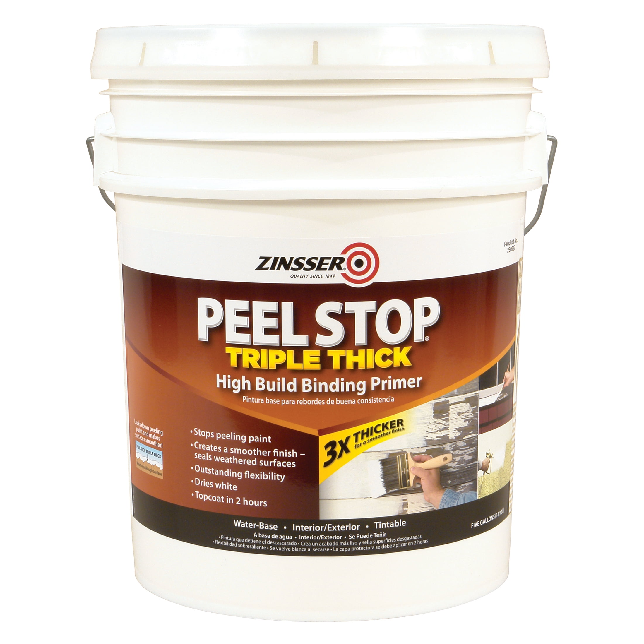 White, Zinsser Flat Peel Stop Triple Thick- 5 Gallon, 1 Pack