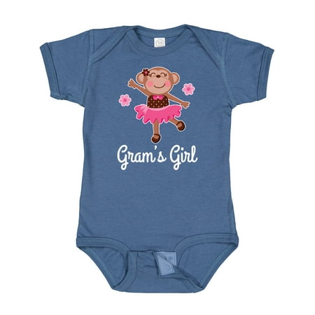 

Inktastic Gram Girl Ballerina Monkey Gift Baby Girl Bodysuit