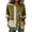 Army Green, variant on Women's Floral Lace Patchwork Drawstring Blouse Casual Loose 3/4 Sleeve Button Down Peasant Top