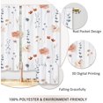 thumbnail image 4 of Pink Floral Kitchen Curtains Watercolor Flower Boho Small Short Cafe Window Curtains Minimalist Leaf Botanical Rod Pocket Bathroom Living Room Bedroom Window Drapes Treatment (27.5x39 Inch), 4 of 6