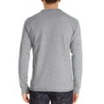 thumbnail image 3 of Siilsaa Mens Shirts Mens Fashion Casual Sports Fitness Outdoor Curved Hem Solid Color Round Neck T Shirt Long Sleeve Top Grey,S, 3 of 5