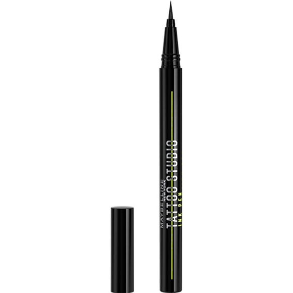 Maybelline 24H Tattoo Liner Ink Pen, 1-Stroke Intensity, up to 24 Hour Wear, Water-Resistant, Black, 1ml