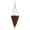 1pc, variant on KGJQ Cone Hanging Flower Basket Artificial Rattan Woven Planter Rustic Conical Plant Basket with Metal Chains for Indoor Outdoor Garden Balcony Decor