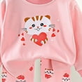 thumbnail image 4 of NIEWTR Toddler Girl Clothes Baby Autumn Winter Outfit Long Sleeve T-Shirt Tops Cartoon Print Casual Pants 2Pcs Clothing Set Children's Day Gift 2PCS Set Girl Gift Set,4-5 Years, 4 of 5