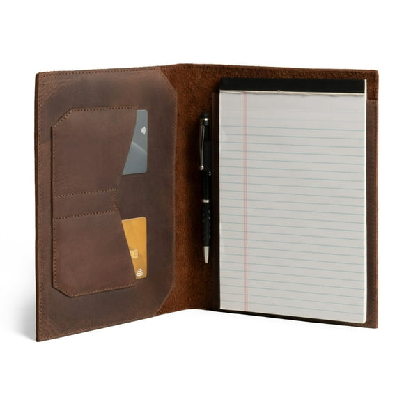 Leather Worx, Notepad Cover (5 x 8 In. Notepad Not Included) Sturdy, Durable Material Perfect for Storing Journal, Full Grain Leather, Handmade (Bour