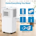 thumbnail image 3 of Portable Air Conditioner 14000 BTU, AC Unit for Rooms Up to 750 Sq.ft., 3-in-1 with Dehumidifier, Fan Speeds, Sleep Mode, Remote, 24H Timer, Window Kit, 3 of 8
