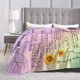 thumbnail image 5 of LHSHID Sunflower Love Letter Blanket Flannel Soft and Comfortable Anti static Bed Sofa Blanket 40x50in, 5 of 5