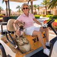 thumbnail image 3 of Golf Cart Seat Covers for 2 Seater,Orange Squirrel Hello Fall Microfiber Cart Seat Towel Blanket,Maple Leaf Thanksgiving Absorbent Breathable Non Slip Bench Seats Protector for Golf Course 51"x31", 3 of 9