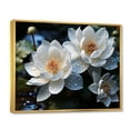 thumbnail image 2 of Designart "White Yellow Lotus landscape VI" Floral Floater Framed Canvas Print, 2 of 7