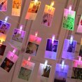thumbnail image 2 of 10 lámparas de colores, 1,5 m, pinzas grandes para fiestas y decoración, luces LED de cadena románticas, 2 of 5