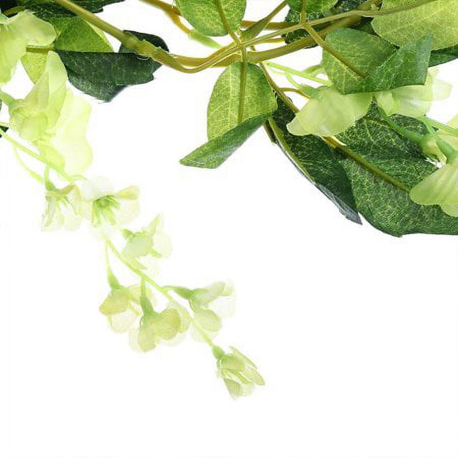 Morttic 4PCS 200CM Hanging Artificial Flowers Garland Silk Wisteria Fake Garden Ivy Rattan Plants Vines Decor Wedding Party Home, Light Pink