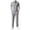 *Gray, variant on VBVC Men's 2 Piece Business Outfit Set with Pockets,Collared Short Sleeve Shirt and Drawstring Pants For Men,Black,M-4XL