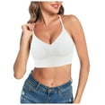 thumbnail image 1 of MIASHUI Bras for Women Low Back Bra Wire U Shaped Backless Bra Convertible Spaghetti Strap Seamless Sleeping Bralette, 1 of 8