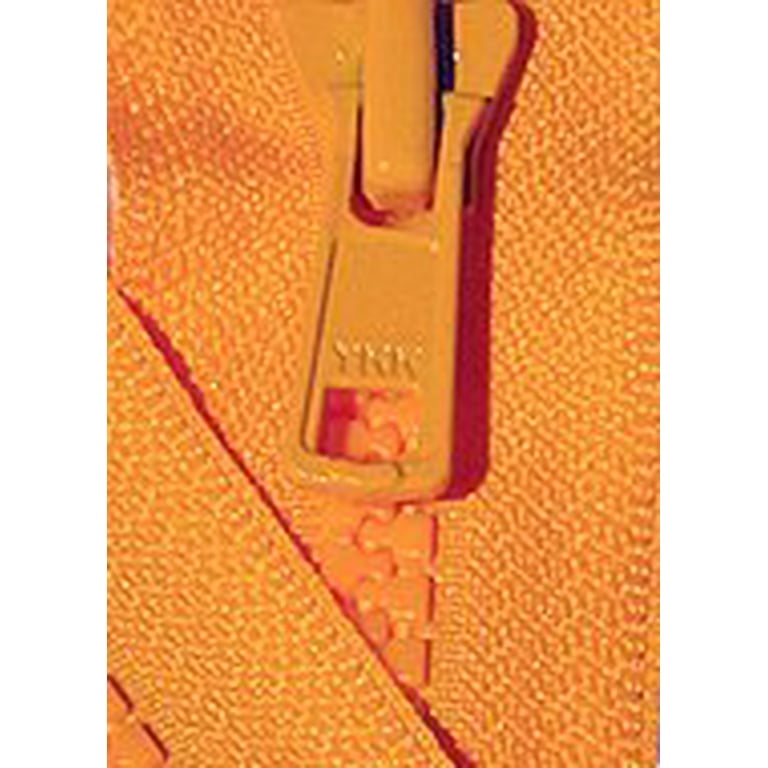 13 inch Vislon Zipper ~ YKK #5 Molded Plastic ~ Separating - 523 Orange (1 Zipper / Pack)