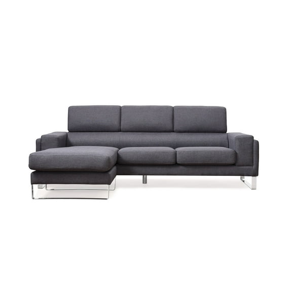 US Pride Furniture Modern Fabric Upholstered 2-Pc Configurable Left or Right Facing Sectional Sofa