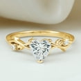 thumbnail image 3 of Rosec Jewels Lab Created Diamond Heart Engagement Ring - 7 mm - 1 Ct - EF-VS Quality, 14K Yellow Gold, US 3.00, 3 of 8