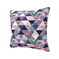 thumbnail image 2 of Wukai Plaid Flamingo Premium Polyester Fleece Pillow Covers with Hidden Zipper Closure,Luxuriously Soft and Durable-18"x18", 2 of 7