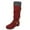 Red, variant on WEAIXIMIUNG Over The Knee Boots for Women Wide Calf Brown Boots for Women Fashion Casual Warm Long Boots High Boots Low Heels Zipper Shoes