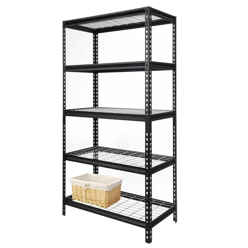 LDS 36" W x 18" D x 72" H 5Shelf Freestanding Shelves, Storage Rack, Black