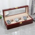 thumbnail image 4 of Enroslu Premium Watch Box for Men Made of 100% Real Wood with Space for 6 Large Watches - Elegant Wooden Storage Box with Glass Window, 4 of 7