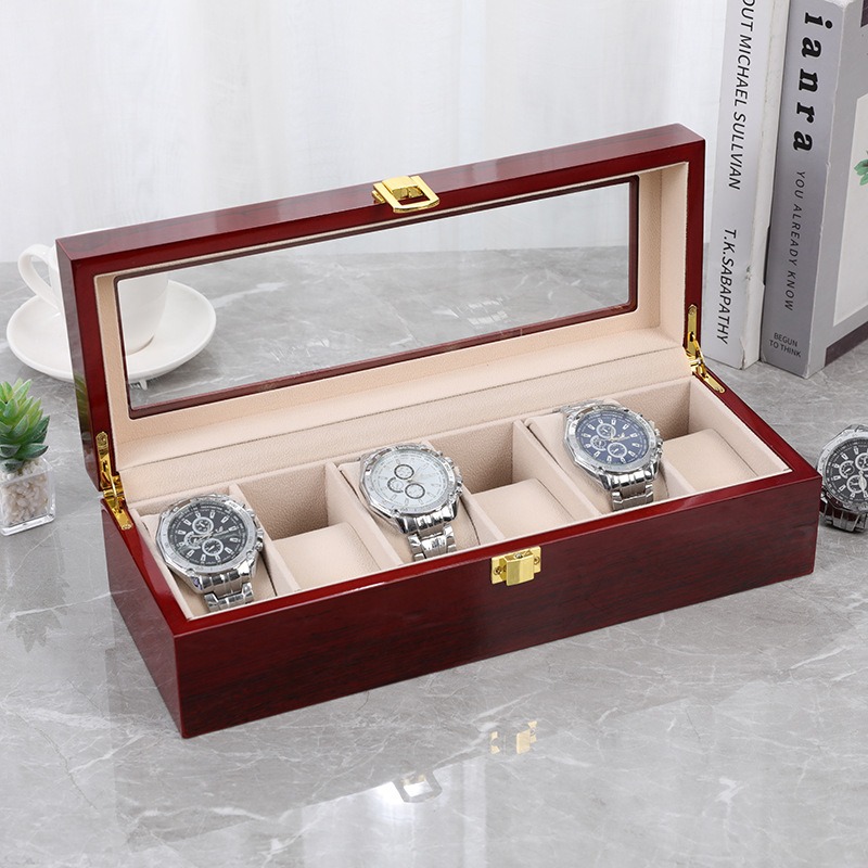ENROSLU Premium Wooden Watch Box for Men, 6 Watches photo 4