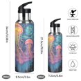 thumbnail image 2 of Yayeee 33oz Insulated Water Bottle Double Wall Stainless Steel with Flip Straw Lid, Psychedelic Jellyfish, 2 of 7