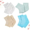 thumbnail image 4 of 2pcs Heel Socks, moisturizing Socks moisturizing Heel Socks Open Toe Socks 4 Pairs Spa Aloe Socks, 4 of 5