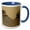 Blue/White, variant on 3drose, Planet Mars Rocky Surface Space Theme Science, 11oz Two-tone Black Mug