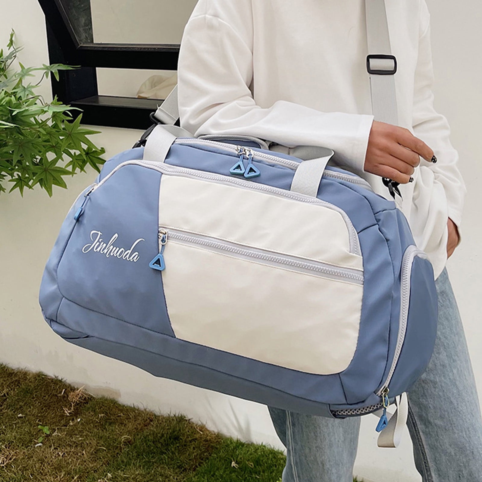 maho Multi Functional Shoulder And Portable Fitness Travel Bag Sports Fitness Bag Good Quality Swimming Yoga Training Bag Leisure Travel Bag Blue on Clearance