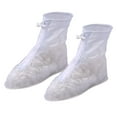 thumbnail image 4 of Cubrezapatos impermeables Cubrebotas de lluvia con tira elástica y cremallera Reutilizables y antideslizantes, 4 of 8