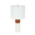 thumbnail image 6 of DecMode 25" Thick Stand White Table Lamp with White Cotton Shade, 6 of 9