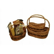 Wald Imports 8401-S3 Tuscana Wood Chip Handled Basket - Set of 3